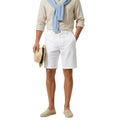 MEILIHUA Men's 9" Inseam Flat Front Golf Shorts, Tailored Fit Casual Chino Shorts with Stretch Waistband