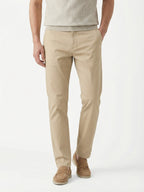 MEILIHUA Men's Business Casual Pants - Lightweight Stretch Cotton Chinos, Elastic Waist Flat Front Trousers for Spring Summer