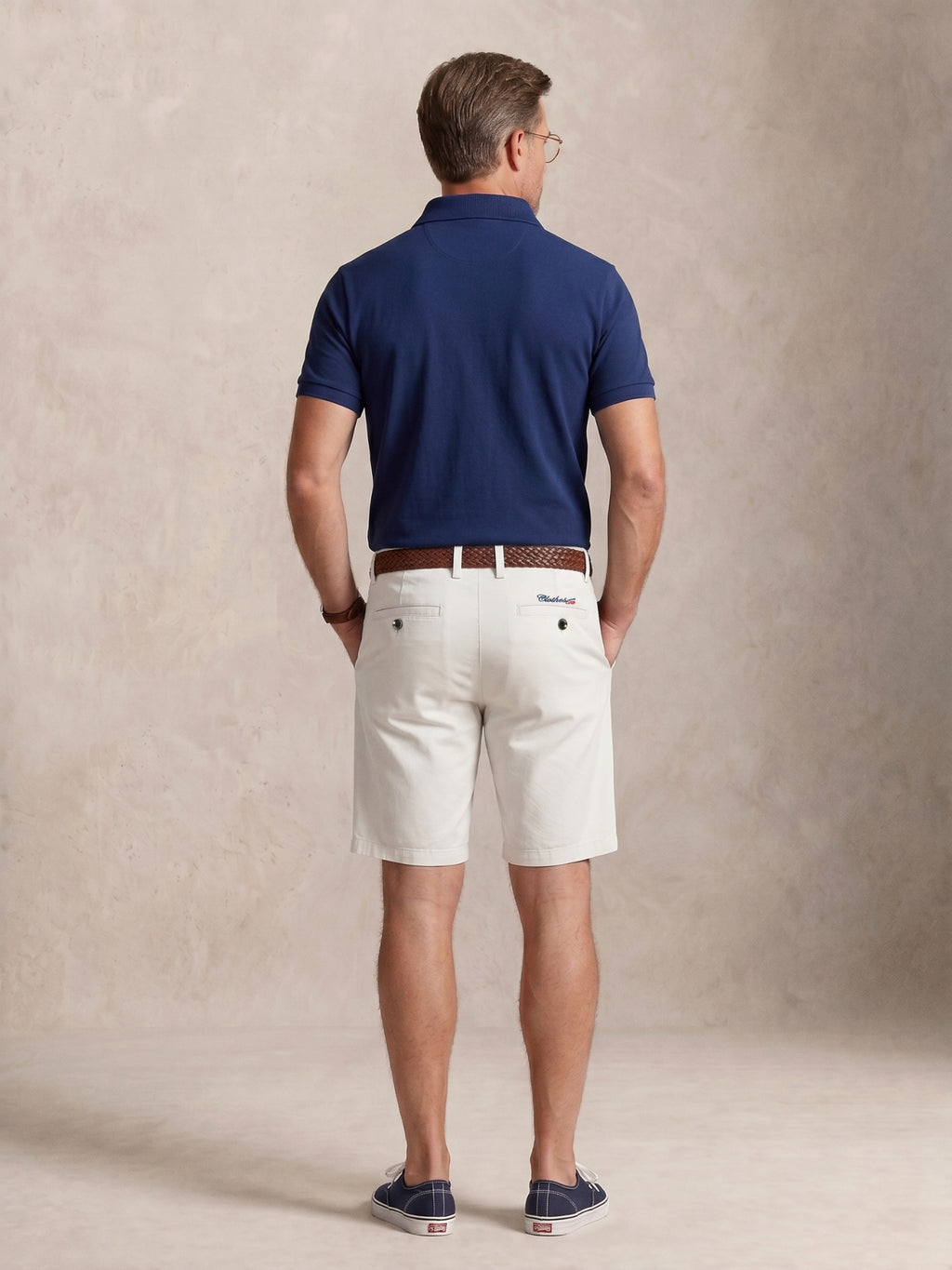 MEILIHUA Men's 9" Inseam Flat Front Golf Shorts, Tailored Fit Casual Chino Shorts with Stretch Waistband