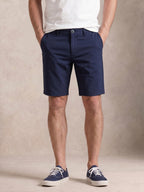 MEILIHUA Men's 9" Inseam Flat Front Golf Shorts, Tailored Fit Casual Chino Shorts with Stretch Waistband
