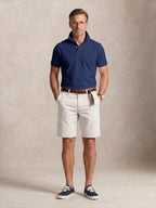 MEILIHUA Men's 9" Inseam Flat Front Golf Shorts, Tailored Fit Casual Chino Shorts with Stretch Waistband
