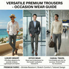 MEILIHUA Men's Premium Cotton Dress Pants - Business Casual Straight Fit with Subtle Embroidery