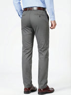 MEILIHUA Men's Premium Cotton Dress Pants - Business Casual Straight Fit with Subtle Embroidery