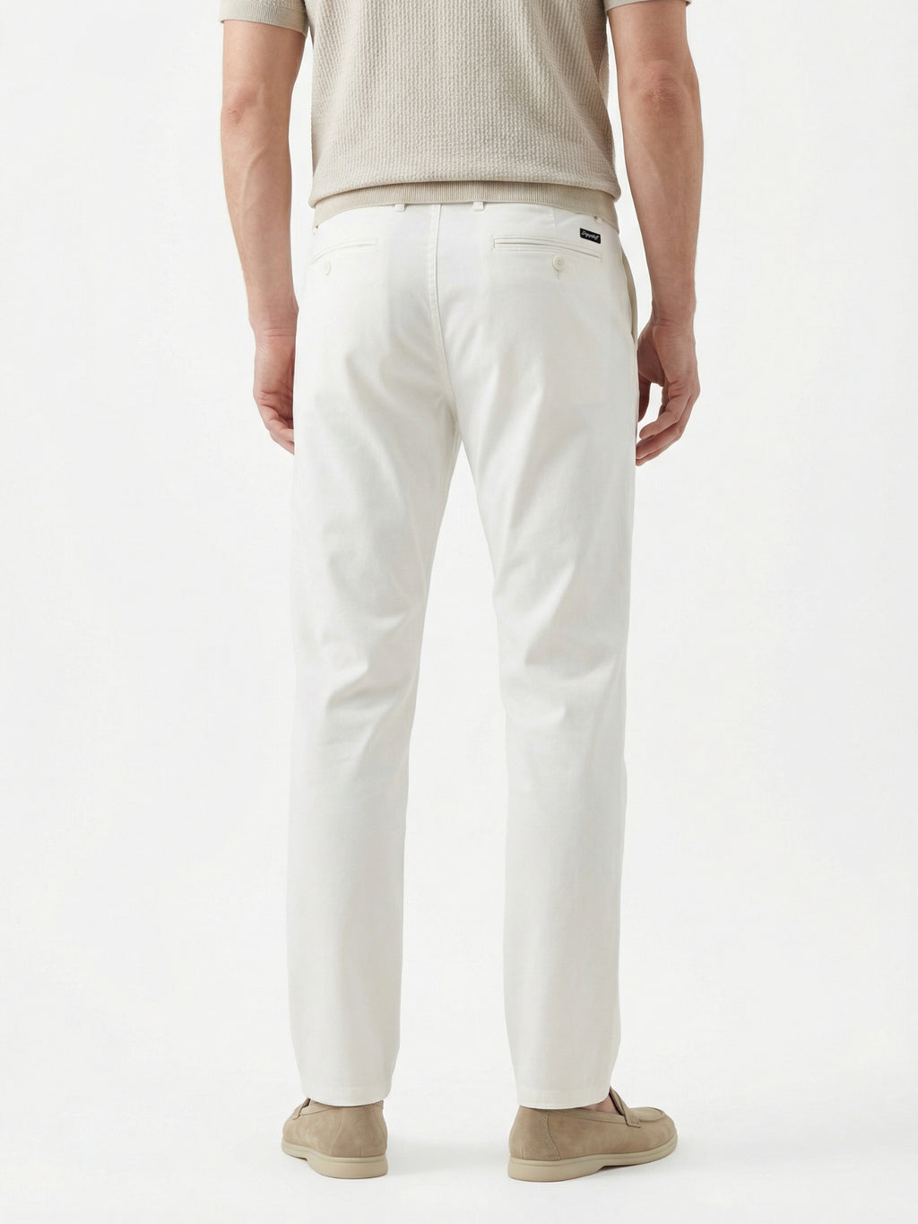 MEILIHUA Men's Business Casual Pants - Lightweight Stretch Cotton Chinos, Elastic Waist Flat Front Trousers for Spring Summer