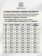 MEILIHUA Men's 9" Inseam Flat Front Golf Shorts, Tailored Fit Casual Chino Shorts with Stretch Waistband