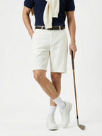 MEILIHUA Men's 9" Golf Shorts with Hidden Expandable Waist, Flat Front Dress Shorts, Lightweight Performance Bermuda