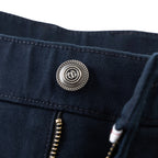 Men's Heavyweight Cotton-Blend Casual Pants - 360GSM Straight Cut with Embossed Detailing (94% Cotton)