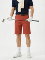 MEILIHUA Men's 9" Golf Shorts with Hidden Expandable Waist, Flat Front Dress Shorts, Lightweight Performance Bermuda
