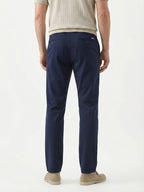 MEILIHUA Men's Business Casual Pants - Lightweight Stretch Cotton Chinos, Elastic Waist Flat Front Trousers for Spring Summer