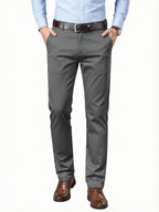 MEILIHUA Men's Premium Cotton Dress Pants - Business Casual Straight Fit with Subtle Embroidery