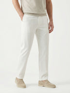 MEILIHUA Men's Business Casual Pants - Lightweight Stretch Cotton Chinos, Elastic Waist Flat Front Trousers for Spring Summer