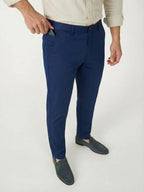 Men's Light-Weight Cotton Blend Dress Pants - Breathable Straight Fit for Office & Travel