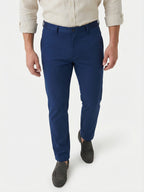 Men's Light-Weight Cotton Blend Dress Pants - Breathable Straight Fit for Office & Travel