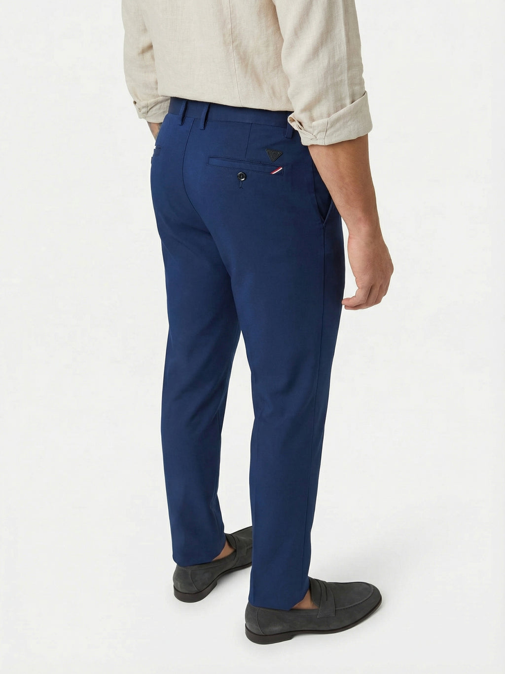 Men's Light-Weight Cotton Blend Dress Pants - Breathable Straight Fit for Office & Travel